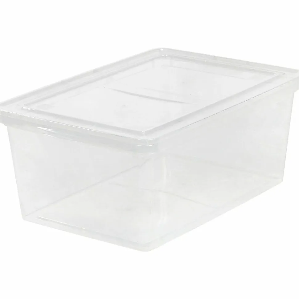 IRIS 17-quart Storage Box - External Dimensions: 17.5"x12"x 17.5" Depth x 7" - 4.25 gal - Snap-in Lid Closure - Stackable - Plastic - Clear -