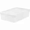 IRIS 28-quart Storage Box - External Dimensions: 24"x 16.3" Depth x 6" - 7 gal - Snap-in Lid Closure - Stackable - Plastic - Clear -  - 200420