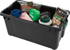Iris Remington Heavy Duty Store-It-All Tote, 87 Qt, Black, Pack Of 4 Totes