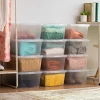 Iris® Snap Top Storage Boxes, 4.25 Gallon, Clear, Set Of 8 Boxes, 585103