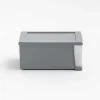 Iris® Stackable Storage Bins With Drawers, 5-13/16"H x 8-3/4"W x 12-3/4"D, Gray, Set Of 5 Bins