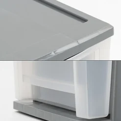 Iris® Stackable Storage Bins With Drawers, 5-13/16