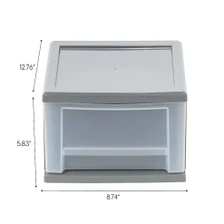 Iris® Stackable Storage Bins With Drawers, 5-13/16