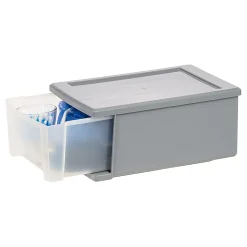 Iris® Stackable Storage Bins With Drawers, 5-13/16