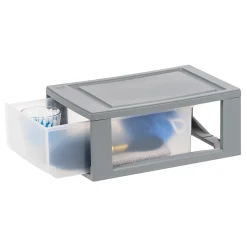 Iris® Stackable Storage Bins With Drawers, 5-7/16