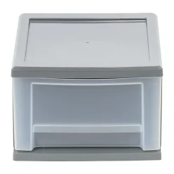 Iris® Stackable Storage Bin With Drawer, 5-13/16