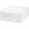 IRIS Stackable Storage Box Drawer - External Dimensions: 19.6"x15.8"x 7" - 5.50 gal - Stackable - Plastic - Clear, White -  - 129770