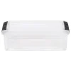 Iris Stack And Pull Totes, 5.75 Qt, Clear, Set Of 20 Totes