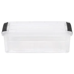 Iris Stack And Pull Totes, 5.75 Qt, Clear, Set Of 20 Totes