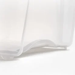 Iris® Stack & Pull™ Storage Boxes, 3.14 Gallon, Clear/Gray, Set Of 8 Boxes