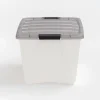 Iris® Stack & Pull™ Storage Box, 13.4 Gallon, Clear/Gray
