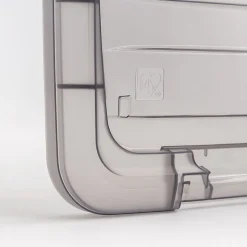 Iris® Stack & Pull™ Storage Box, 13.4 Gallon, Clear/Gray