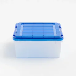 Iris Ultimate WeatherPro Storage Boxes, 19-5/8”L x 16-3/16”W x 14-1/4”H, 26.5 Qt, Clear