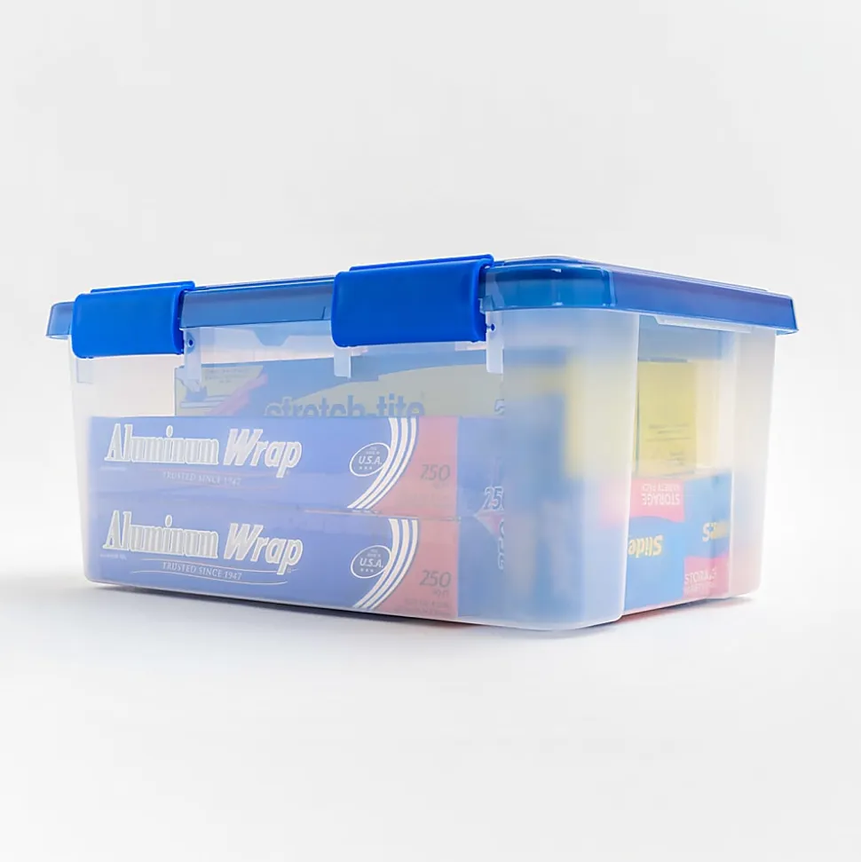 Iris Ultimate Weatherpro Storage Box, 17-1/2”L x 16-3/16”W x 10-1/4”H, 19 Qt, Clear