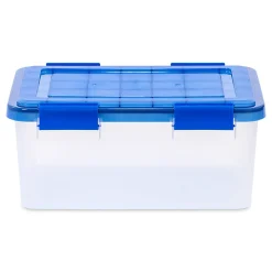 Iris Ultimate Weatherpro Storage Box, 17-1/2”L x 16-3/16”W x 10-1/4”H, 19 Qt, Clear