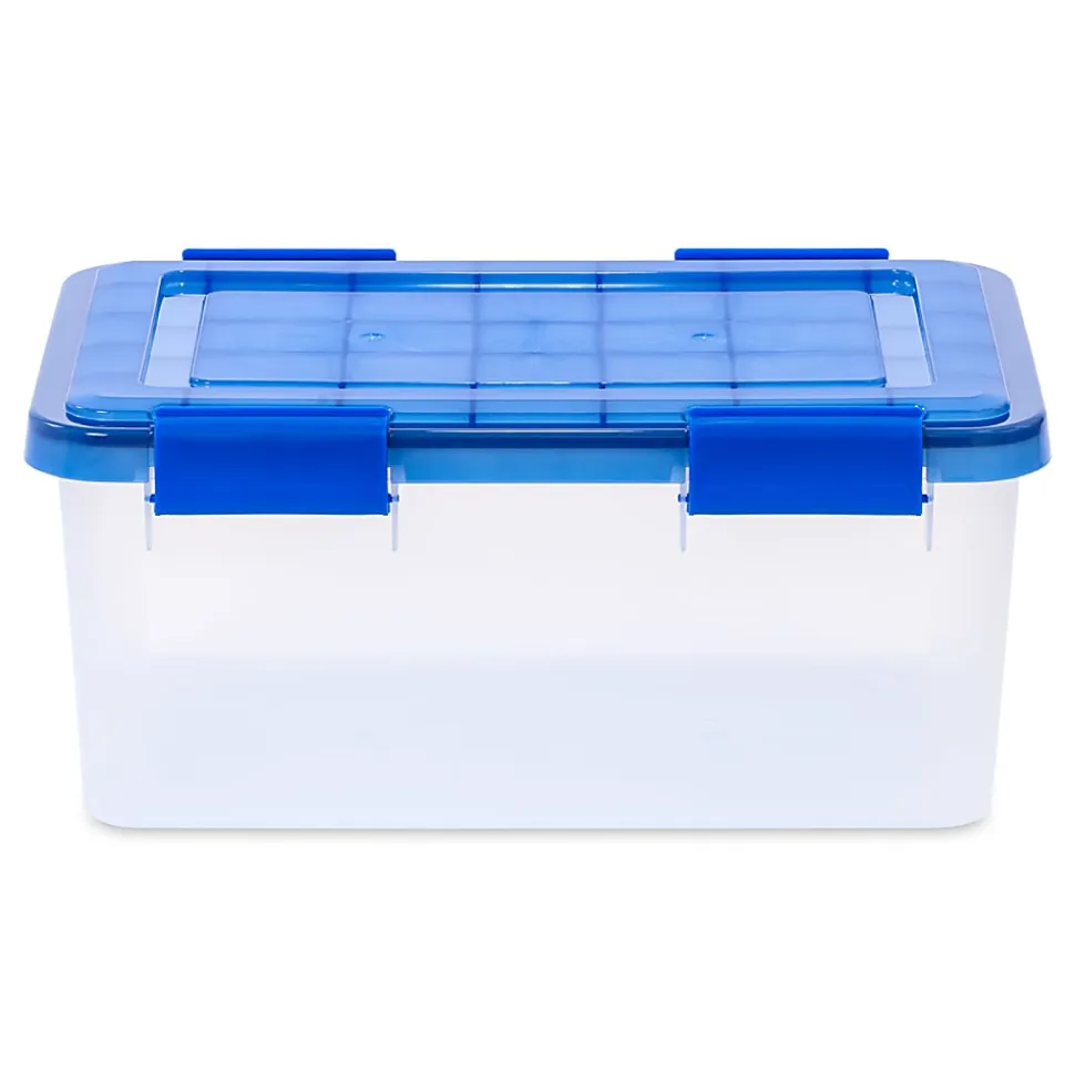 Iris Ultimate Weatherpro Storage Box, 17-1/2”L x 16-3/16”W x 10-1/4”H, 19 Qt, Clear