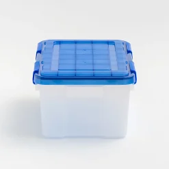 Iris Ultimate Weatherpro Storage Box, 17-1/2”L x 16-3/16”W x 10-1/4”H, 19 Qt, Clear