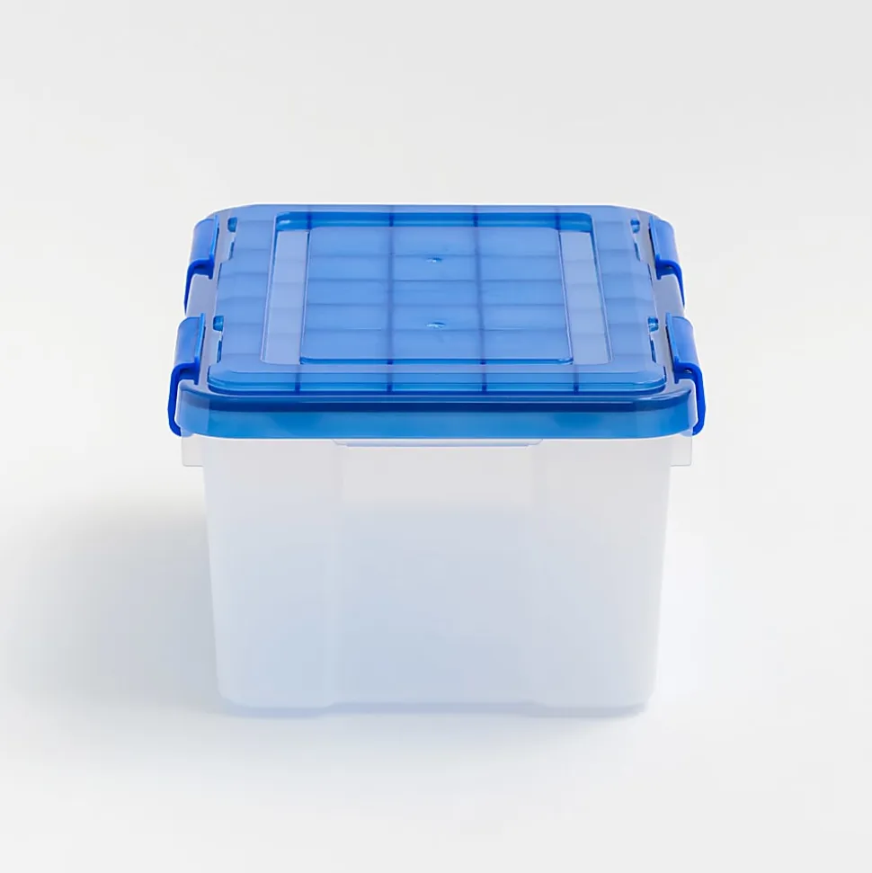 Iris Ultimate Weatherpro Storage Box, 17-1/2”L x 16-3/16”W x 10-1/4”H, 19 Qt, Clear
