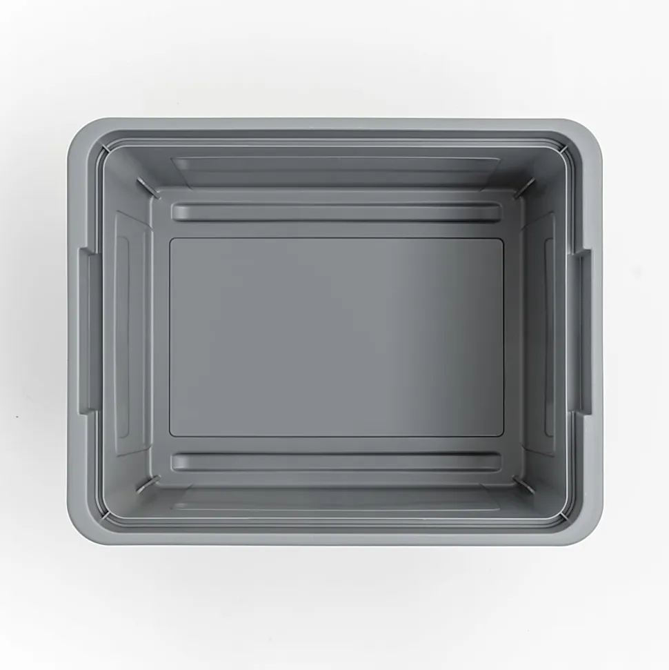 Iris USA® File Boxes, 35 Qt, 28-15/16”L x 21”W x 17-11/16”H, Gray, Pack Of 3 Boxes
