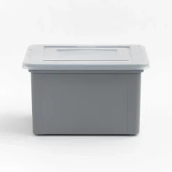 Iris USA® File Boxes, 35 Qt, 28-15/16”L x 21”W x 17-11/16”H, Gray, Pack Of 3 Boxes