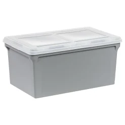 Iris USA® File Boxes, 44 Qt, 31-1/2”L x 17-5/16”W x 13”H, Gray, Pack Of 4 Boxes