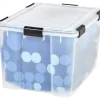 IRIS® Weatherpro® Plastic Storage Container With Latch Lid, 14 1/2" x 17 3/4" x 23 5/8", Clear