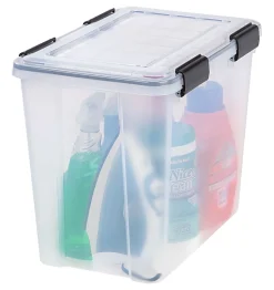 Iris WeatherPro Tote, 36-Quart, Clear, Total Qty 1