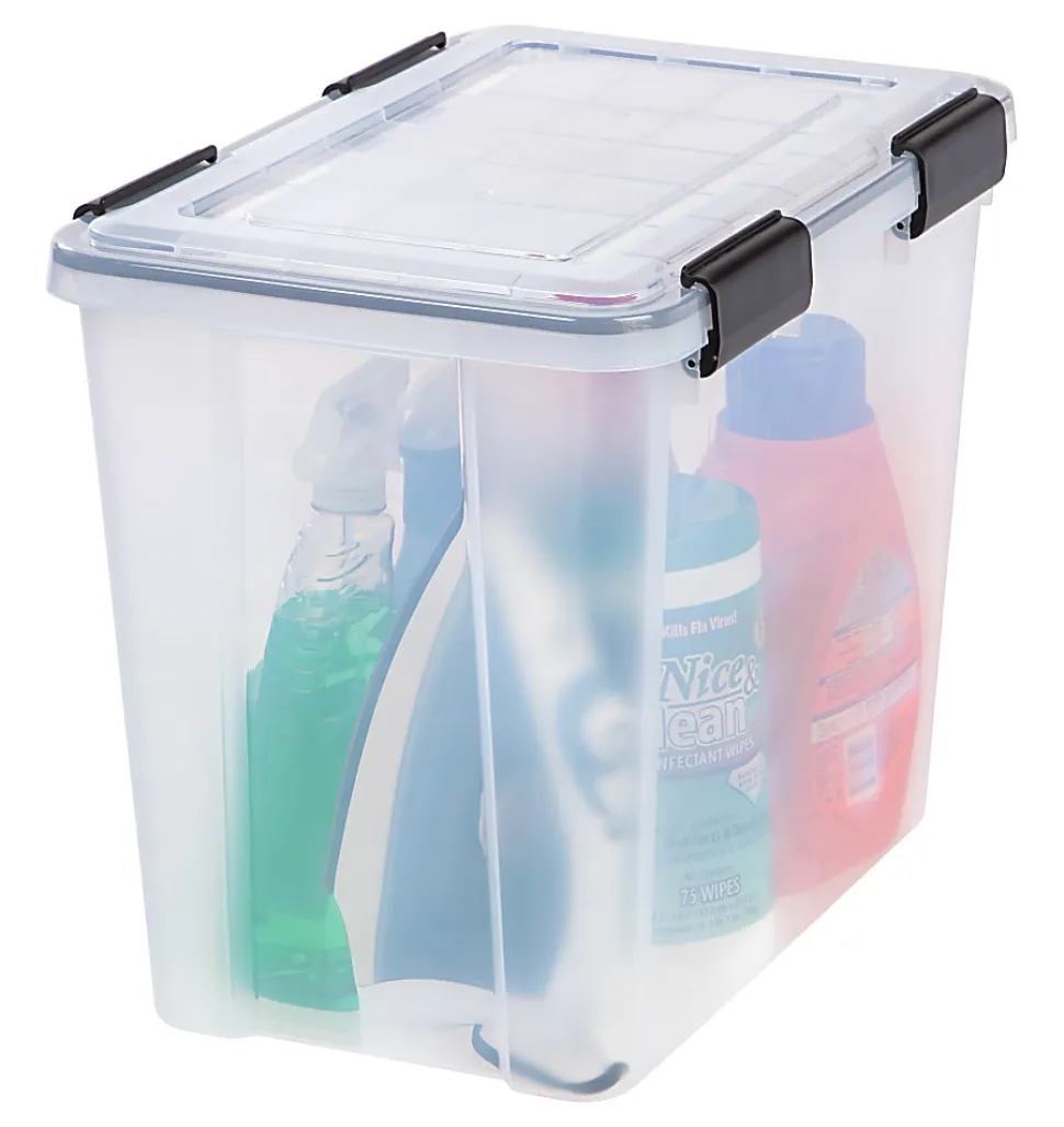 Iris WeatherPro Tote, 36-Quart, Clear, Total Qty 1