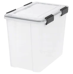 Iris WeatherPro Tote, 36-Quart, Clear, Total Qty 1