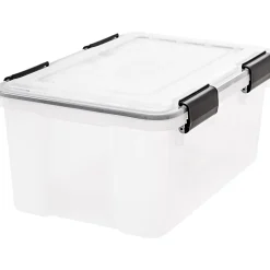IRIS WeatherTight Heavy-duty Storage Tote, Internal Dimensions: 14.75"L x 9.63"W x 7"H, 6 / Carton