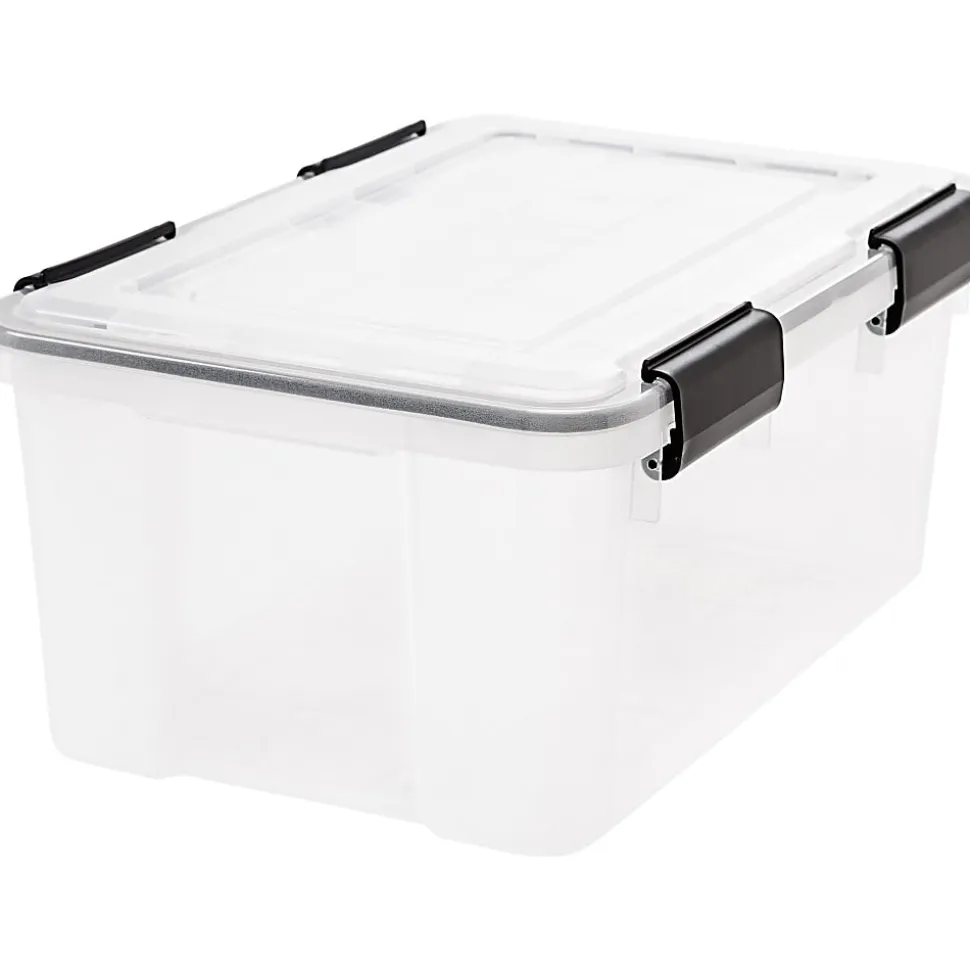 IRIS WeatherTight Heavy-duty Storage Tote, Internal Dimensions: 14.75"L x 9.63"W x 7"H, 6 / Carton