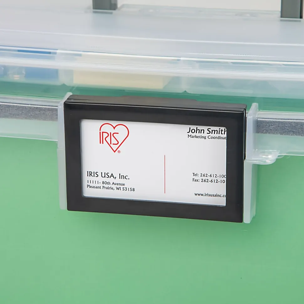 Iris® Weathertight® Mobile Storage File Box, 11 1/2" x 13 3/4" x 10 7/16", Clear