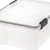 IRIS® Weathertight® Storage Container, 30 Quarts, 7 3/4" x 15 3/4" x 19 3/4", Clear