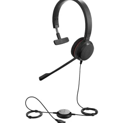 Jabra EVOLVE 20 Headset - Mono - USB Type C - Wired - 32 Ohm - 150 Hz to 7 kHz - Over-the-head - Monaural - 4993829289