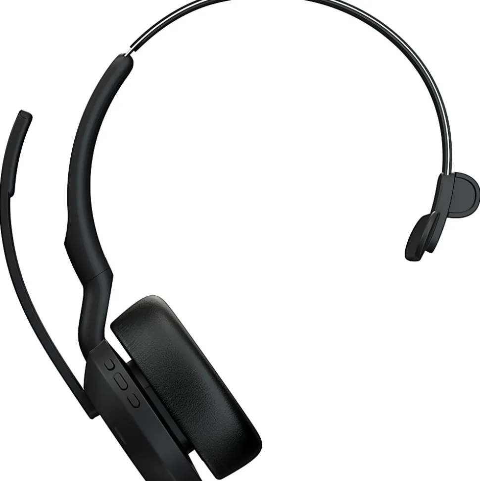 Jabra Evolve2 55 Headset - Mono - Wireless - Bluetooth - 98.4 ft - 20 Hz to 20 kHz - On-ear - Monaural - 2559989998901