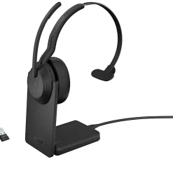Jabra Evolve2 55 Headset - Mono - Wireless - Bluetooth - 98.4 ft - 20 Hz to 20 kHz - On-ear - Monaural - 2559989998901
