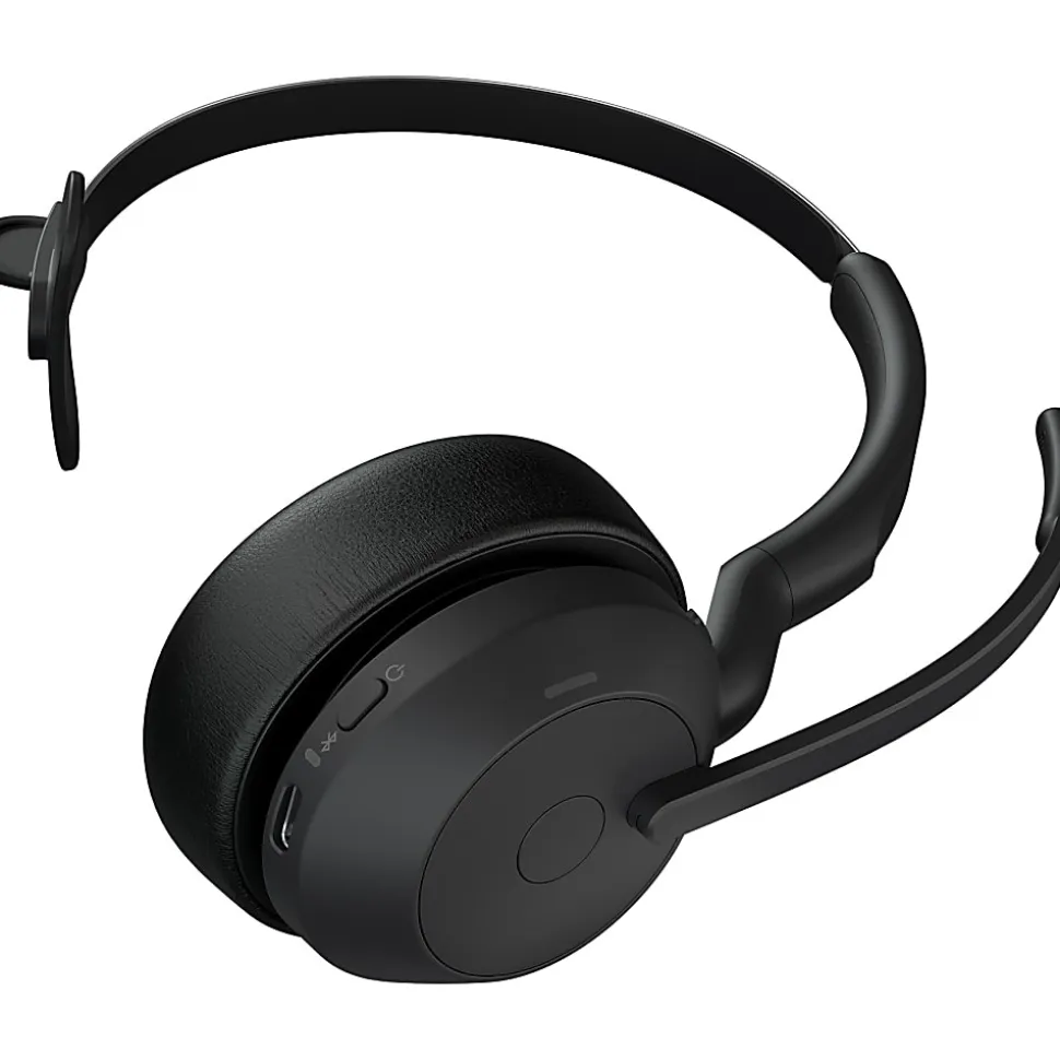Jabra Evolve2 55 Headset - Mono - Wireless - Bluetooth - 98.4 ft - 20 Hz to 20 kHz - On-ear - Monaural - 2559988999901