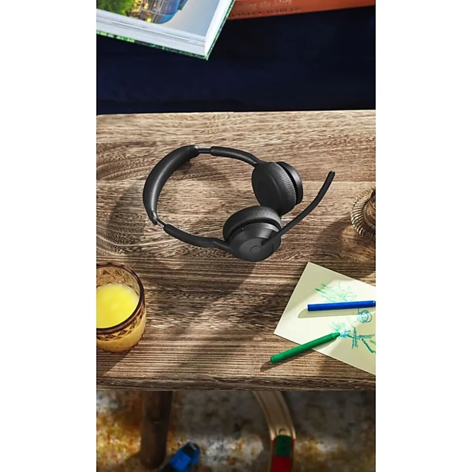 Jabra Evolve2 55 Headset - Stereo - Wireless - Bluetooth - 98.4 ft - 20 Hz to 20 kHz - On-ear - Binaural - 2559999998901