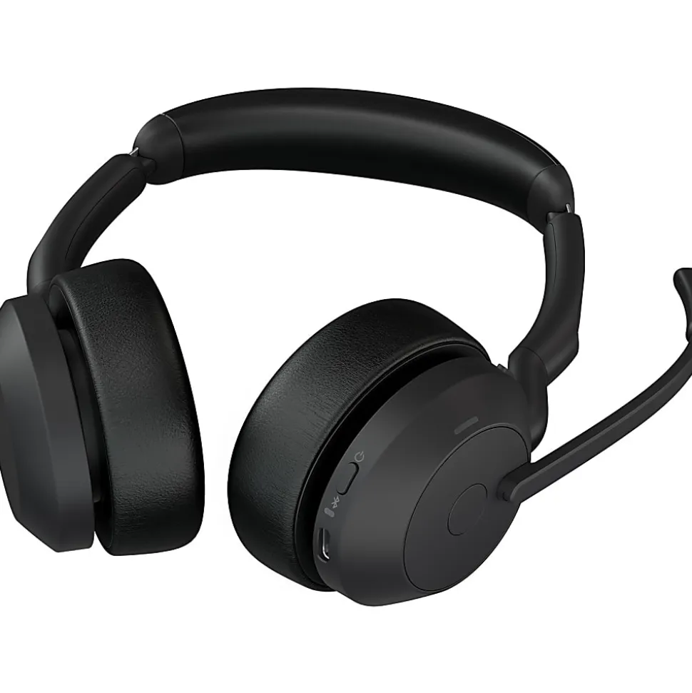 Jabra Evolve2 55 Headset - Stereo - Wireless - Bluetooth - 98.4 ft - 20 Hz to 20 kHz - On-ear - Binaural - 2559998989901