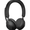 Jabra Evolve2 65 Headset With Charging Stand - Stereo - USB Type A - Wireless - Bluetooth - Over-the-head - Binaural - Supra-aural - Black