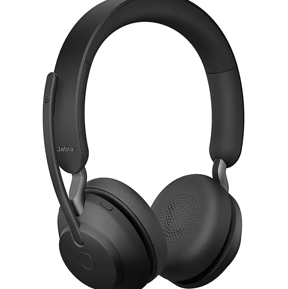 Jabra Evolve2 65 Headset With Charging Stand - Stereo - USB Type A - Wireless - Bluetooth - Over-the-head - Binaural - Supra-aural - Black