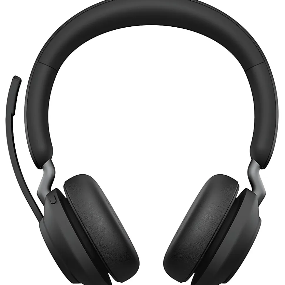 Jabra Evolve2 65 Headset With Charging Stand - Stereo - USB Type A - Wireless - Bluetooth - Over-the-head - Binaural - Supra-aural - Black