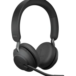 Jabra Evolve2 65 Headset With Charging Stand - Stereo - USB Type A - Wireless - Bluetooth - Over-the-head - Binaural - Supra-aural - Black