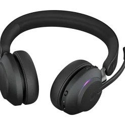 Jabra Evolve2 65 Headset With Charging Stand - Stereo - USB Type A - Wireless - Bluetooth - Over-the-head - Binaural - Supra-aural - Black