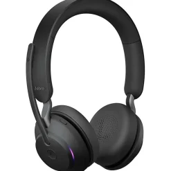 Jabra Evolve2 65 Headset With Charging Stand - Stereo - USB Type A - Wireless - Bluetooth - Over-the-head - Binaural - Supra-aural - Black