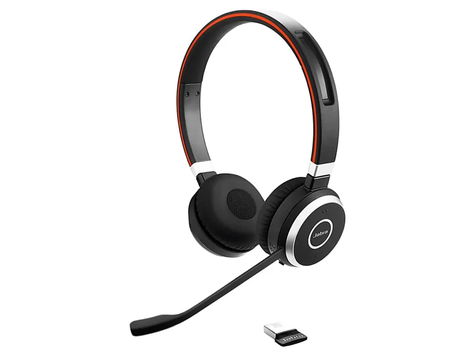 Jabra® Evolve 65 Microsoft® Lync Stereo Wireless Bluetooth® Over-The-Head Headphones