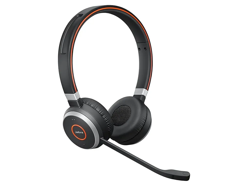 Jabra® Evolve 65 Microsoft® Lync Stereo Wireless Bluetooth® Over-The-Head Headphones