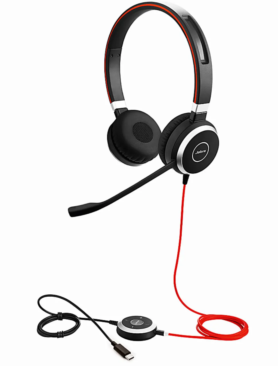 Jabra Evolve 40 Stereo - Headset - on-ear - wired - USB, 3.5 mm jack
