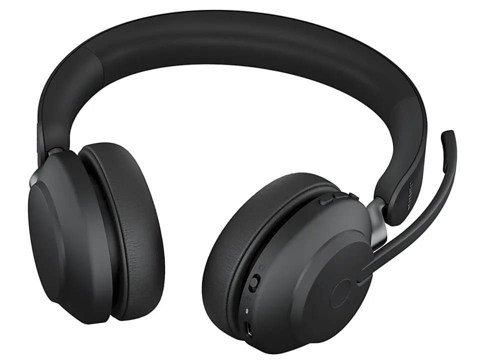 Jabra Evolve2 65 UC Stereo - Headset - on-ear - Bluetooth - wireless - USB-A - noise isolating - black