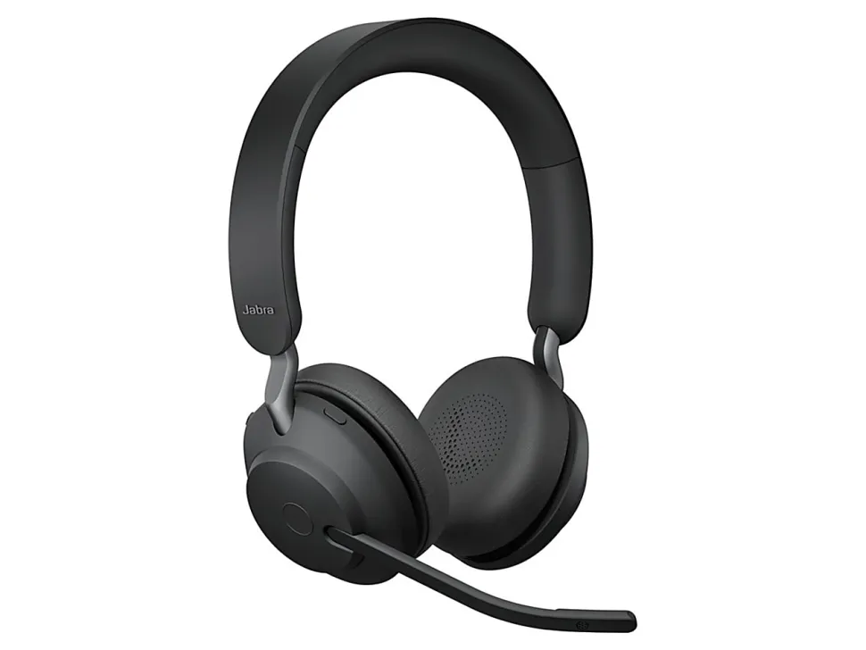 Jabra Evolve2 65 UC Stereo - Headset - on-ear - Bluetooth - wireless - USB-A - noise isolating - black